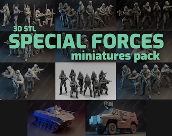 3D STL Special Forces | 3d stl pack | stl file | stl pack | stl bundle | 3d | stl