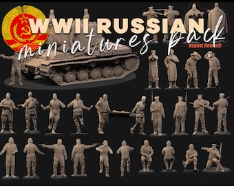 WW2 Russian Miniatures Pack - 3d Nsfw pack - Nsfw - 3d stl pack - 3d stl - stl file - 3d - stl