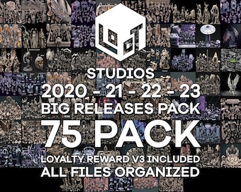 Loot Studios 75 pack Tabletop  Big STL Releases Pack Miniatures Pack | Tabletop Miniatures | RPG Miniatures | DnD Miniatures| Fantasy Bundle