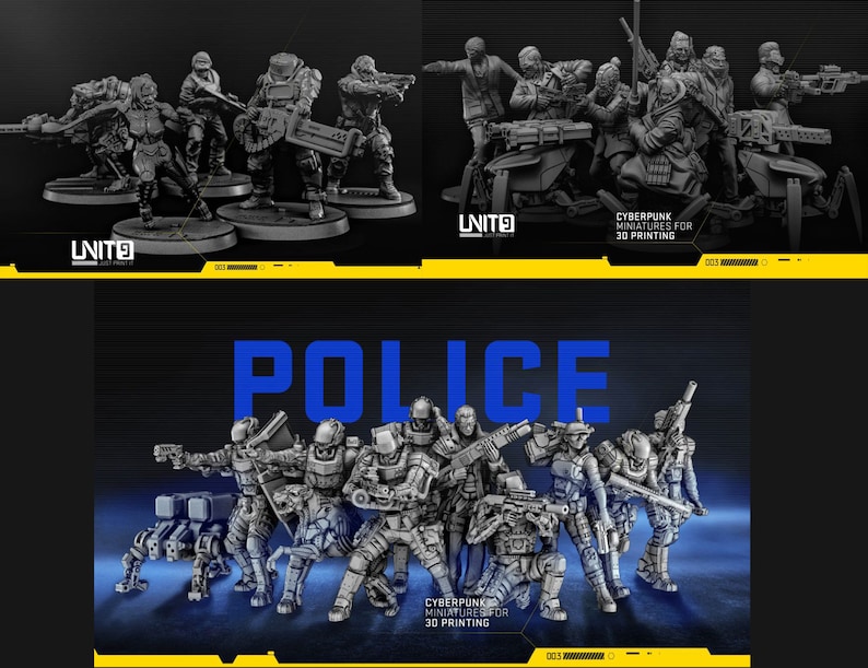 CYBER PUNK Miniatures Pack | 3D STL Miniatures | Stl Pack | Stl ...