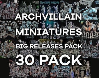 Archvillan Releases STL Pack Miniatures Pack | Tabletop Miniatures | RPG Miniatures | DnD Miniatures Pack |stl|3D Print