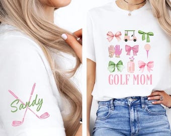 Camiseta de golf personalizada para mamá, regalo para amantes del golf, camiseta de golf para mamá, camiseta de golf con nombre personalizado, camiseta de golf, camiseta de golf para mamá, camiseta de golf para mujer