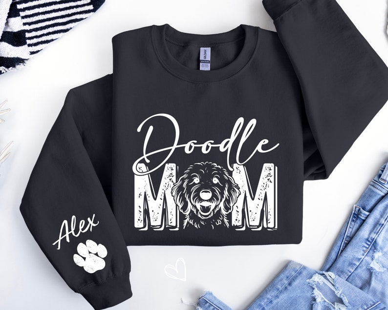 Goldendoodle Custom Sweatshirt, Doodle Mom Sweater, Goldendoodle hoodie, Golden Doodle mom, Golden Doodle Gifts, Personalized Dog Sweater image 8