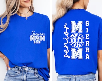 Custom Senior 2026 Mom Shirt, Graduation 2026 Cheer Mom Shirt, Cheer Mom with Name Shirt, Custom Cheer Mom Tee,Senior Mom Shirt,Class Of 26