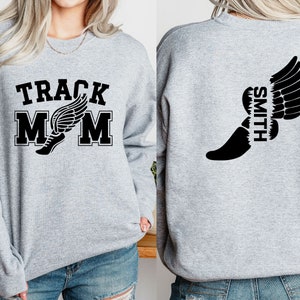 Custom Track Mom Sweatshirt,Personalized Track and Field Mom Shirt,Track Mama Shirt,Custom Track and Field,Mother&#39;s Day Gift,Track Mom Gift