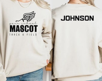 Custom Track Sweatshirt, Personalized Track and Field Sweater, Track Sweater ,Custom Track and Field, Mother's Day Gift, Track Mama Gift