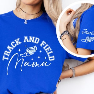 Personalized Track and Field Mama Shirt, Custom Track Mom Shirt, Track Mama Shirt, Custom Track and Field ,Mother&#39;s Day Gift, Track Mom Gift
