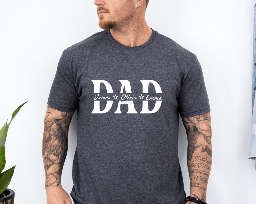 Personalized Dad Shirt With Kids Names, Custom Dad Shirt ,new Dad ...