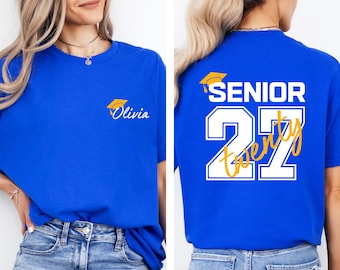 Custom Senior 2027 Shirt, Graduation 2027 Shirt, Senior Gift Graduation,Custom Name Graduation Gift,Graduation Party Shirt,Class Of 27 Shirt