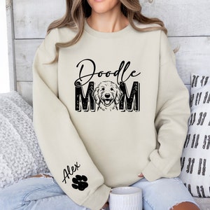 Goldendoodle Custom Sweatshirt, Doodle Mom Sweater, Goldendoodle hoodie, Golden Doodle mom, Golden Doodle Gifts, Personalized Dog Sweater image 4