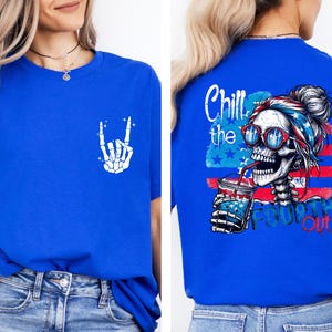 Chill The Fourth Out Shirt, 4th of July Shirt, USA Shirt, Funny 4th of July Shirt, Retro American Flag Shirt, Independence Day Shirt,USA Tee image 4