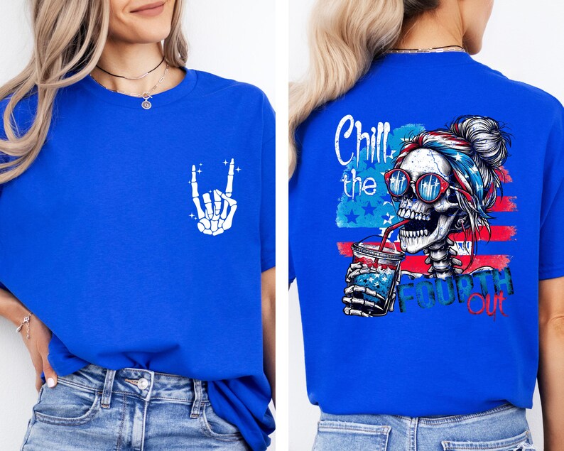 Chill The Fourth Out Shirt, 4th of July Shirt, USA Shirt, Funny 4th of July Shirt, Retro American Flag Shirt, Independence Day Shirt,USA Tee image 4