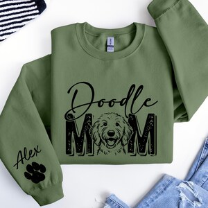 Goldendoodle Custom Sweatshirt, Doodle Mom Sweater, Goldendoodle hoodie, Golden Doodle mom, Golden Doodle Gifts, Personalized Dog Sweater image 6