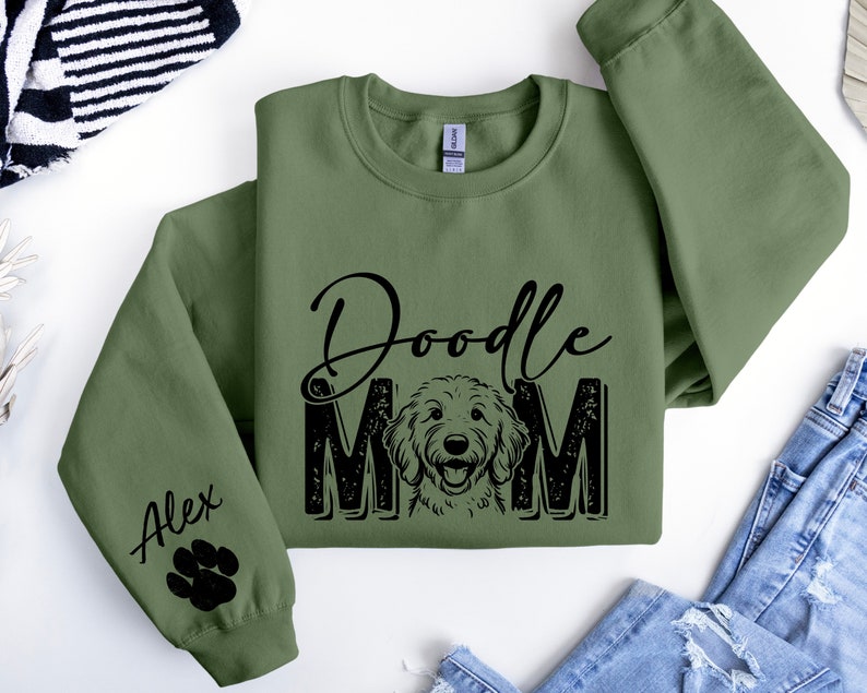 Goldendoodle Custom Sweatshirt, Doodle Mom Sweater, Goldendoodle hoodie, Golden Doodle mom, Golden Doodle Gifts, Personalized Dog Sweater image 6