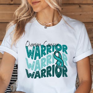 Ovarian Cancer T-Shirt, Teal Ribbon Shirt, Ovarian Cancer Awareness Shirt, In September We Wear Teal Shirt, Ovarian Cancer Warrior T-Shirt