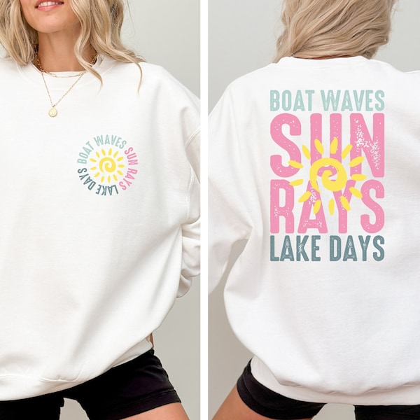 Lake Days (Peach) Vintage Sweatshirt
