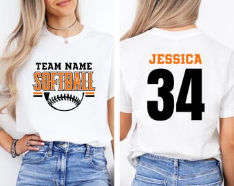 Personalized Softball Team Name Shirt, Softball Shirt, Softball Mascot Name Shirt, Softball Mom Shirt, Custom Softball T-Shirt