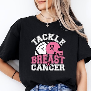 Tackle Breast Cancer T-Shirt, Breast Cancer Shirt,Breast Cancer Football,Breast Cancer Shirt,Breast Cancer Awareness Tee,Football Cancer Tee