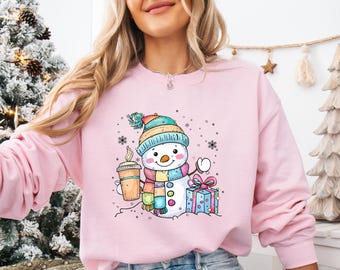 Snowman Christmas Sweatshirt, Christmas Snowman Sweater,Snowman Winter Hoodie,Women Christmas Sweater,Winter Sweatshirt,Christmas Sweatshirt