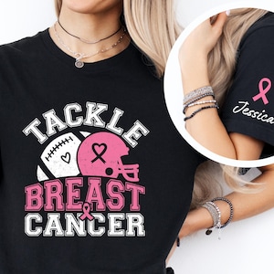 Tackle Breast Cancer Shirt,Personalized Breast Cancer Shirt,Breast Cancer Football,Breast Cancer Tee,Breast Cancer Awareness,Football Cancer