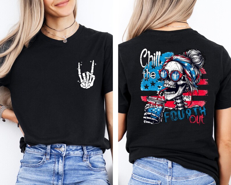Chill The Fourth Out Shirt, 4th of July Shirt, USA Shirt, Funny 4th of July Shirt, Retro American Flag Shirt, Independence Day Shirt,USA Tee image 3