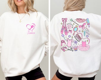 Personalized Name Dance Mom Sweatshirt, Dance Mom Gift,Dance Lover Sweater,Dance Grandma Sweater,Custom Dance Mom Crewneck,Ballet Mom Hoodie