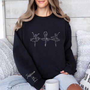 Sweatshirt Humoristique "Ballerine Capucine" - Motif Italien Drôle - Coupe Classique, 241 G - Pour Café Et Décontraction
