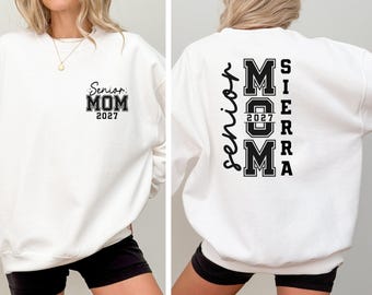 Senior Mom 2027 Sweatshirt, Custom Graduation 2027 Mom Sweater, Senior Gift Graduation, Matching Family Senior Mom 2027,Class Of 27 Crewneck