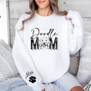 Goldendoodle Custom Sweatshirt, Doodle Mom Sweater, Goldendoodle hoodie, Golden Doodle mom, Golden Doodle Gifts, Personalized Dog Sweater image 1