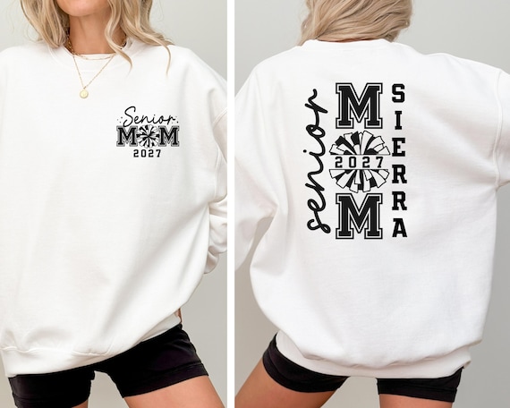 Cheer Senior Mom 2027 Sweatshirt, Custom Cheer 2027 Mom Sweater, Senior Graduation Gift