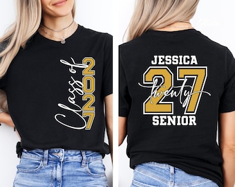 Personalized Senior 2027 Shirt, Class Of 27 Shirt,Graduation 2027 Shirt, Custom Name Graduation Gift,Senior Gift Graduation,Graduation Party