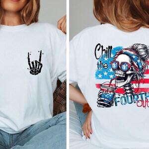Chill The Fourth Out Shirt, 4th of July Shirt, USA Shirt, Funny 4th of July Shirt, Retro American Flag Shirt, Independence Day Shirt,USA Tee image 5