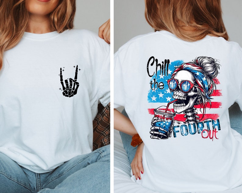 Chill The Fourth Out Shirt, 4th of July Shirt, USA Shirt, Funny 4th of July Shirt, Retro American Flag Shirt, Independence Day Shirt,USA Tee image 5