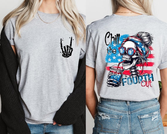 Chill The Fourth Out Shirt, 4th of July Shirt, USA Shirt, Funny 4th of July Shirt, Retro American Flag Shirt, Independence Day Shirt,USA Tee