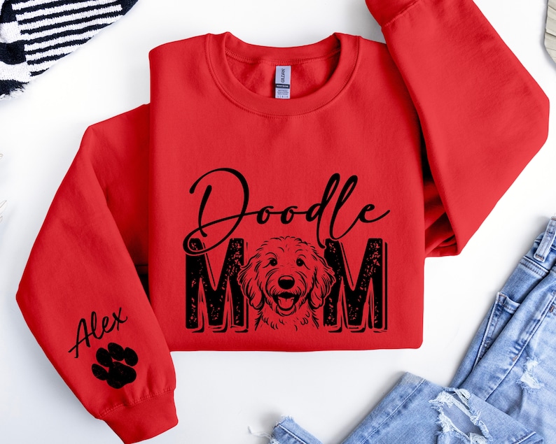 Goldendoodle Custom Sweatshirt, Doodle Mom Sweater, Goldendoodle hoodie, Golden Doodle mom, Golden Doodle Gifts, Personalized Dog Sweater image 7