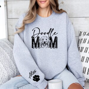 Goldendoodle Custom Sweatshirt, Doodle Mom Sweater, Goldendoodle hoodie, Golden Doodle mom, Golden Doodle Gifts, Personalized Dog Sweater image 2