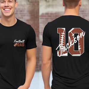 Personalized Football Dad Shirt, Football Dad Shirt With Kids Name and Number ,Custom Football Dad Tee,Football Dad T-Shirt,Football Dad Tee