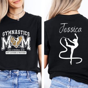 Gymnastics Mom Shirt with Kid Name, Personalized Gymnastics Mom Tee,Gymnastics Mom Gift ,Gymnastics Mom T-Shirt, Gymnast Gift,Gymnastics Tee