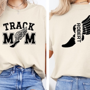 Custom Track Mom Shirt, Personalized Track and Field Mom Shirt, Track Mama Shirt, Custom Track and Field ,Mother&#39;s Day Gift, Track Mom Gift