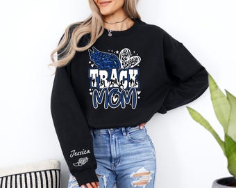 Track Mom Sweatshirt,Personalized Track and Field Mom Sweater,Custom Track Mama Sweater,Runner Mama Hoodie,Cheer Mom Sweater,Track Mama Gift