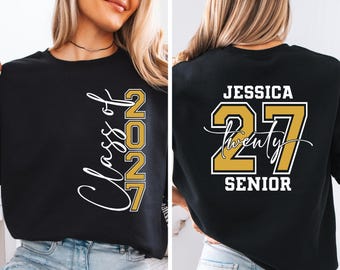 Custom Senior 2027 Sweatshirt,Class Of 27 Sweater,Graduation 2027 Crewneck,Senior Gift Graduation,Custom Name Graduation Gift,,Senior Hoodie