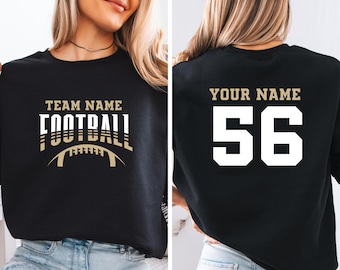 Personalized Football Sweatshirt,Custom Football Team Name and Number Sweater,Football Team Sweater, Game Day Hoodie,Football Season Sweater