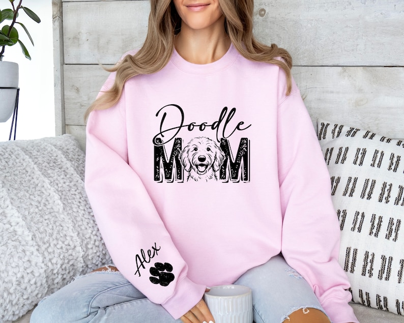 Goldendoodle Custom Sweatshirt, Doodle Mom Sweater, Goldendoodle hoodie, Golden Doodle mom, Golden Doodle Gifts, Personalized Dog Sweater image 3