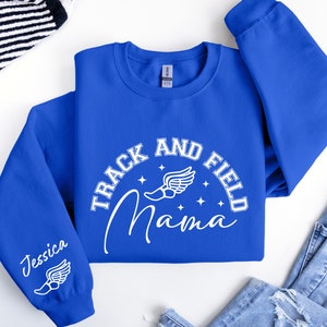 Custom Track Mama Sweatshirt,Personalized Track and Field Mom Shirt,Track Mama Shirt,Custom Track and Field,Mother&#39;s Day Gift,Track Mom Gift