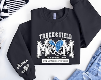 Track Mom Sweatshirt,Personalized Track and Field Mom Sweater,Custom Track Mama Hoodie,Runner Mama Sweater,Mother's Day Gift,Track Mama Gift