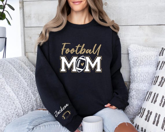 Football Mom Sweatshirt,Personalized Football Mom Sweater,Football Mom Sweater With Kids Name ,Football Mom Hoodie,Cute Football Mom Sweater
