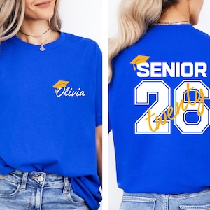 Custom Senior 2026 Shirt, Graduation 2026 Shirt, Senior Gift Graduation,Custom Name Graduation Gift,Graduation Party Shirt,Class Of 26 Shirt