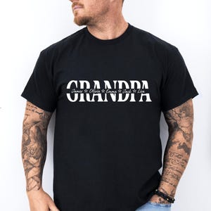 Personalized Grandpa Shirt With Grandkids Names,Custom Grandpa Shirt,New Grandpa Custom TShirt, Grandpa Shirt ,Father&#39;s Day Shirt,Father Tee
