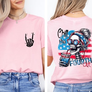 Chill The Fourth Out Shirt, 4th of July Shirt, USA Shirt, Funny 4th of July Shirt, Retro American Flag Shirt, Independence Day Shirt,USA Tee image 8
