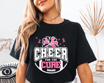 Cheer For The Cure T-Shirt, Personalized Breast Cancer Shirts, Breast Cancer Shirt,Breast Cancer Awareness,Pink Ribbon Tee,Breast Cancer Tee